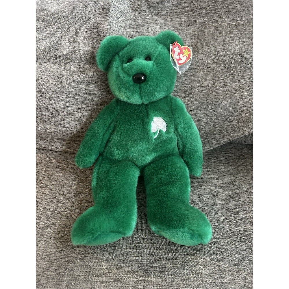 Ty Beanie Buddy Erin the Irish Bear 14” 1998 Hang Tag